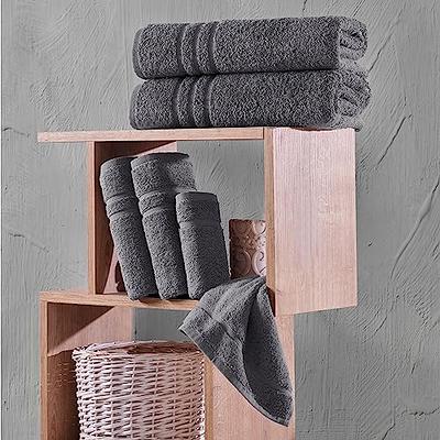 Hammam Linen Bath Towels 4 Piece Set Cool Grey Soft Fluffy