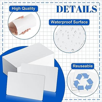 Harloon 100 Pcs Dry Erase Index Cards with 8 Dry Erase Markers Reusable  Flash Cards White