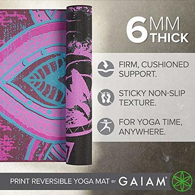 Gaiam Yoga Mat Premium Print Reversible Extra Thick Non Slip Exercise &  Fitness Mat for All Types of Yoga, Pilates & Floor Workouts, Scalloped Ink