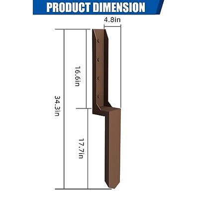 Heavy Duty Steel Fence Post Repair Kit, 32 Inch Long Fence Post Anchor  Ground Stakes for Repair Tilted/Broken Wood Fence Post (2 Sets)