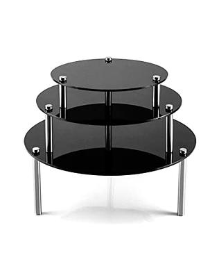 Round Black Acrylic Display Pedestal - Stand