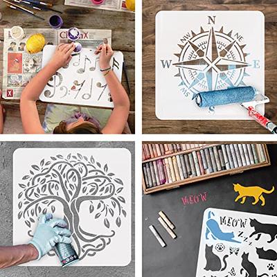 20 Pieces Stencil Template for Painting Reusable Animal Plant Stencil  Spring Summer Winter Template, DIY Christmas Stencils for Painting on Wood  Wall Home Decor (Pine Tree) 