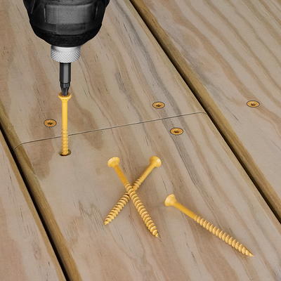 LIONMAX Deck Screws 2-1/2 Inch, Wood Screws #9 x 2-1/2, 60 PCS, Rust  Resistant, Exterior Epoxy Coated, Outdoor Decking Screws, Torx/Star Drive  Head