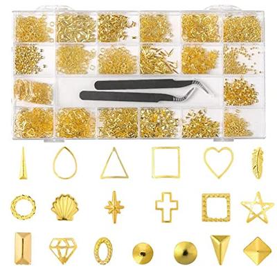 XEAOHESY 30pcs 3D Gold Silver Crown Nail Charms Nail Crown Charms for Nails  Crown Diamonds for