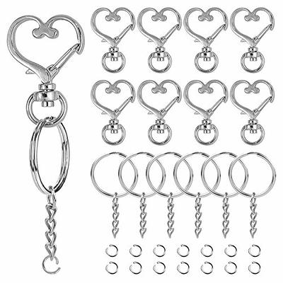  PH PandaHall 32pcs Alloy Lobster Clasp 8 Colors Swivel Lanyard  Snap Hook with 1.1 Key Ring Keychain Snap Hook Swivel Clasp Keychain Clips  for Keychain DIY Bags Car DIY Jewelry Findings