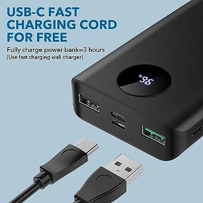 Portable Charger Power Bank 30,800mAh LCD Display Power Bank,25W PD Fast  Charging +QC 4.0 Quick Phone Charging Power Bank Tri-Outputs Battery Pack