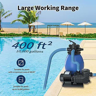 Cimcame Sand Filter Pump for Above Ground Pool 10000GAL Self Priming Swimming  Pool Pump 2450GPH with 13 Inch Tank&5 Way Valve&Pressure Gauge - Yahoo  Shopping