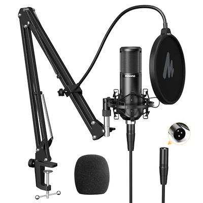 MAONO XLR Podcast Microphone, Cardioid Studio Dynamic Mic for Vocal  Recording, Streaming, Voice-Over, Voice Isolation Technology, Metal Mic,  Works for