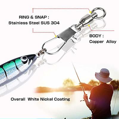 AMYSPORTS Fishing Swivels with Interlock Snap Ball Bearing Swivels Fishing  Snap Swivels Saltwater Freshwater Fishing Tackle Leader Lure Jigs Line  Fishing Connector 25pcs 24lbs - Yahoo Shopping