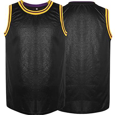  MESOSPERO Blank Basketball Jersey Men's Mesh Athletic Sports Shirts  Black Yellow White S-3XL (Black, Small) : Sports & Outdoors