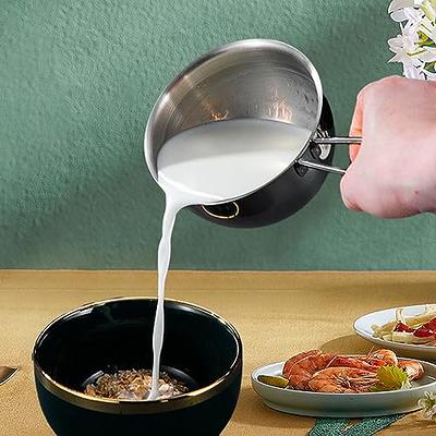 NOLITOY Butter Sauce Pan Mini Pot Metal Sauce Pot with Handle Sauce Pot for  Cooking Spout Pot Oil Boil Pot Melting Pot Pour Oil Small Pot with Handle