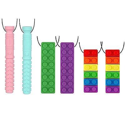 4pcs Sensory Chew Necklace Kids Chewing Chewelry Autism Adhd Biting Sensory  Toys | Fruugo NZ