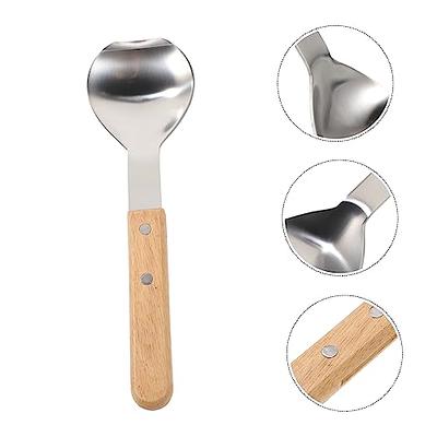 Heavy Duty Stainless Steel Ice Cream Scoop Spade Wood Handle Kitchen Tool