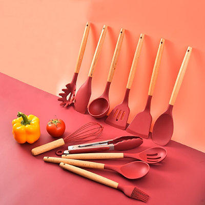 Cooking Utensils Set- 35 PCs Kitchen Utensils with Grater,Tongs, Spoon  Spatula &Turner Made of Heat Resistant Food Grade Silicone and Wooden  Handles