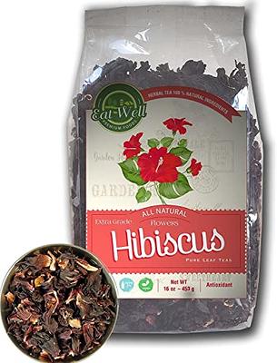 Dried Hibiscus Flower Herbal Tea (Whole Petals), 100% Natural Dried Hibiscus