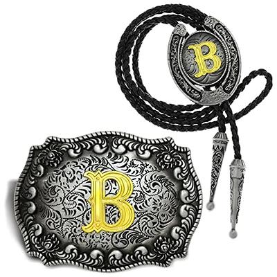 KDG Mens Western Belt Buckle - Initial Cowboy Letter Oval Belt Buckles for Women, Men's, Size: One size, Silver
