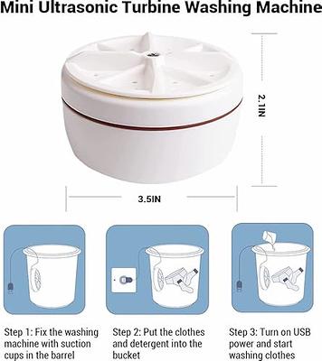 HULKNPE Mini Washing Machine Foldable Washer and Dryer 8L Large Capacity  with 3 Modes Deep Cleaning for Underwear Baby Clothes Small Washing Machine