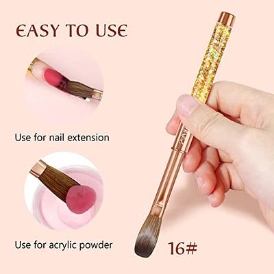 Women's Saviland 3pcs Acrylic Nail Brush Set - Professional Acrylic Nail Brushes for Acrylic Application, Size 12 Acrylic Nail Brush for Nails