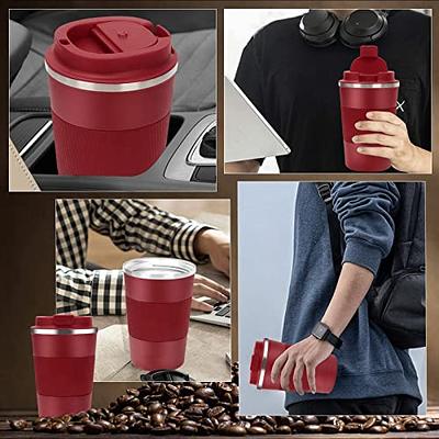 Coffee Travel Mug Spill Proof Leak Proof 14oz,Insulated Coffee  Mug with Lid,Best Coffee to Go Cups Reusable,Small Coffee Thermos No Handle  for Men and Women for Hot & Cold Drinks