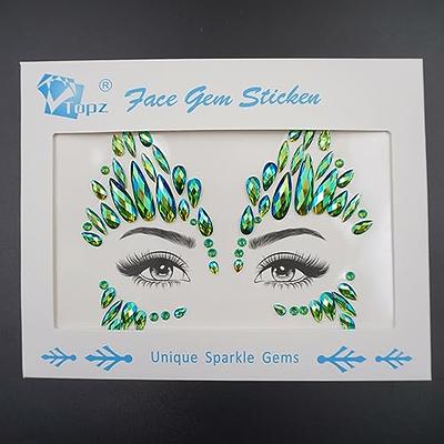 Face Jewel Stickers Adhesive Face Gems Rhinestone Jewels Party Festival  Stickers