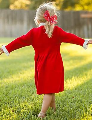 RAISEVERN Toddler Baby Girl Sweater Dresses Cute Red Kids Long Sleeve  Ruffle Ribbed Knit Fall Winter Dress Warm Outfits for 18-24M for Daily Wear  - Yahoo Shopping