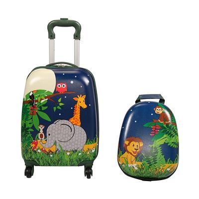 Nyeekoy Kids Carry on Luggage Set with Spinner Wheels Sika Deer (2-Piece)