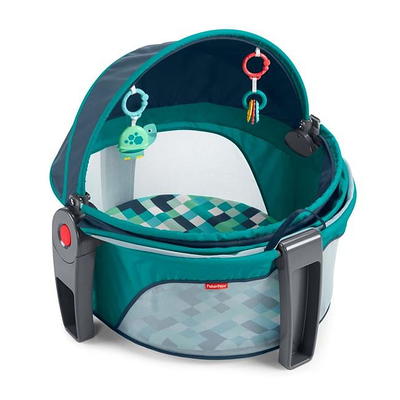 Fisher-Price Baby Portable Bassinet and Play Space On-the-Go Baby Dome with  Developmental Toys and Canopy, Windmill