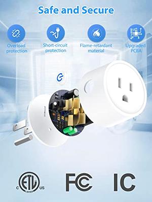 EIGHTREE Smart Plug, Smart Home WiFi Outlet Compatible with Alexa & Google  Home, Alexa Smart Socket with Remote Control & Timer Function, 2.4GHz WiFi