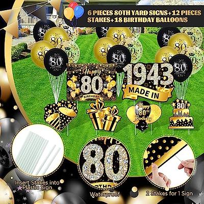  SHUNTAI 80th Birthday Balloons Black and Gold 80th Birthday  Party Decorations for Men Women Latex Confetti Balloon Happy 80 Years Old  Theme Birthday Supplies 12 Inch 15 Pack(80 Birthday Decor) 