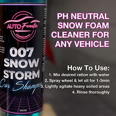 AUTO FANATIC 007 Snow Foam Car Shampoo 16oz - pH Neutral Mega Concentrate  Snow Foam Car Wash