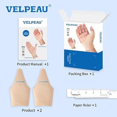 VELPEAU Elastic Thumb Compression Sleeve - Flexibility & Stability.  Breathable thumb and wrist sleeve gentle support alleviates