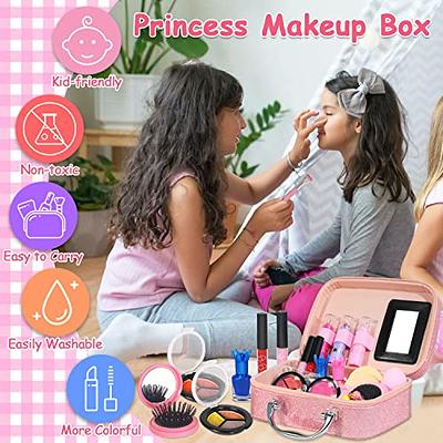 42PCS Kids Makeup Kit for Girl - Kids Makeup Kit Toys for Girls,Play Real Makeup  Girls Toys, Washable Non ToxicToddlers Pretend Cosmetic Kits, Age3-12 Year  Old Children Gift (Soft Pink) 