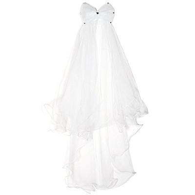 First Communion Veil | Double Tiered | Rossette Accents | Tulle | 24 |  VL212