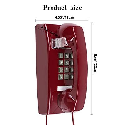 Corded Retro Phone, TelPal Vintage Old Phones, Classic 1930's Antique  Landline Phones for Home & Office Decor, Novelty Hotel Telephone with Redial