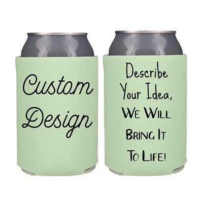 Custom Beer Can Sleeve Cooler Bulk 1-150pcs Personalized Design Insulated  Beverage Bottle Holder, 12 oz can. Customized Insulated Can Sleeve with  Logo