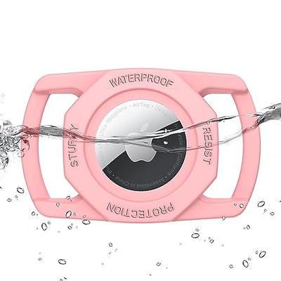 Waterproof Silicone Case for AirTag Adjustable Pet Collar GPS Cat Collar  with Tassel / Film - Pink Wholesale