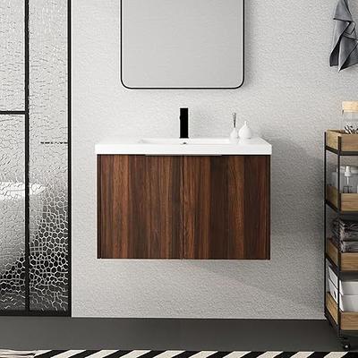 Floating Bathroom Storage Cabinet With Sliding Doors, Vanity