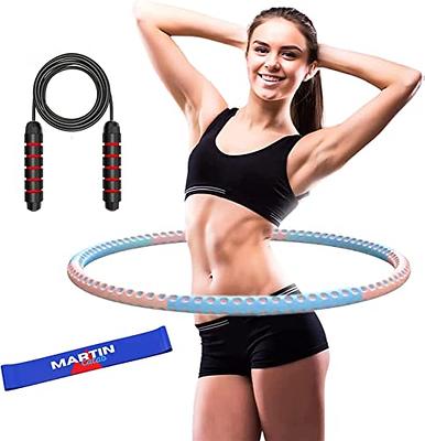 Weighted Hula Hoop for Adults Weight Loss - 8 Section Detachable Exercise  Hula Hoop for Women, Soft Padded Exercise Hoop, Portable and Adjustable