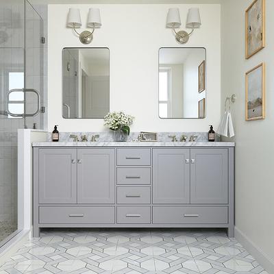  ARIEL Cambridge White Double Sink Bathroom Vanity 73