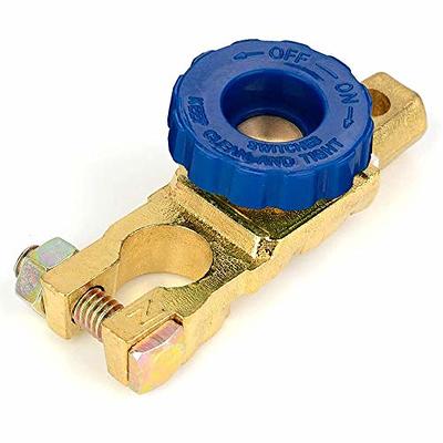 Jtron Top Post Battery Isolator Switch Link Terminal Quick Cut Off  Disconnect Master Kill Switch Brass Pure Copper Car Battery Switch with PVC  Case Automotive Power Kill Switch (Blue+Case) - Yahoo Shopping