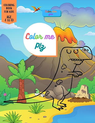 Dinosaur Coloring Book For Kids Ages 4-8: First of the Coloring