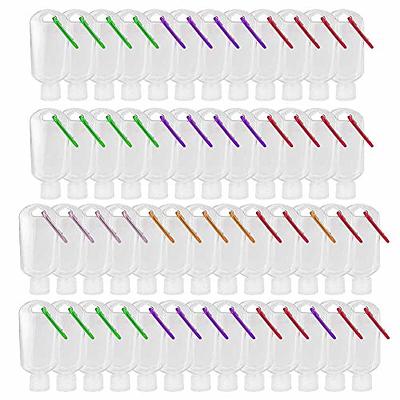 50 Pack Travel Bottles with Keychain, 2oz/50ml Plastic Flip Cap