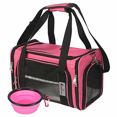  B-JOY New Dog Carrier Dog Handbag Dog Purse Pet Tote Bag Soft  Sided Pet Carriers with Double Chain Handles Black : Pet Supplies