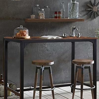  QQXX Industrial Bar Height Table,Solid Wood Bar Top