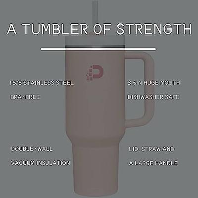 Coktik Brown Double Wall Vacuum Insulated Travel Tumbler Cup 20oz