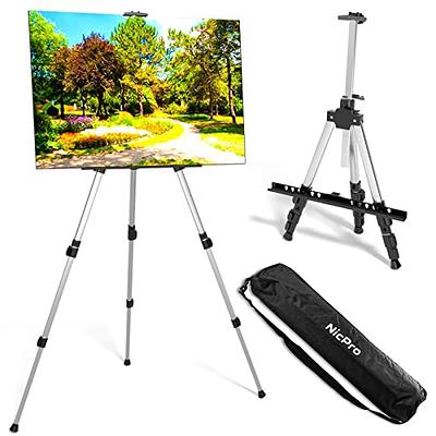 Easel Stand for Display, Aredy 63 Portable Painting Easel, Lightweight  Metal Easels for Painting Canvas, Wedding Sign (4 Pack)