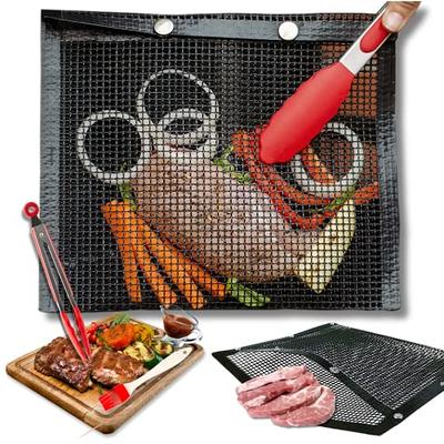 Bbq Mesh Grill Bag, Non-stick Mesh Grilling Bags, Reusable And