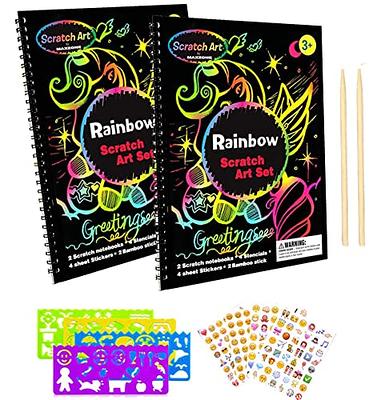 Rainbow Scratch Art Painting Paper (A4) for Kids & Adults, DIY
