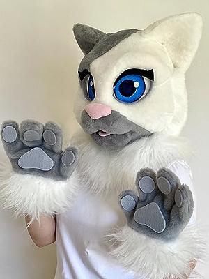 Oneandonlycostumes cat fursuit head and hand paws kids 9 15, cat