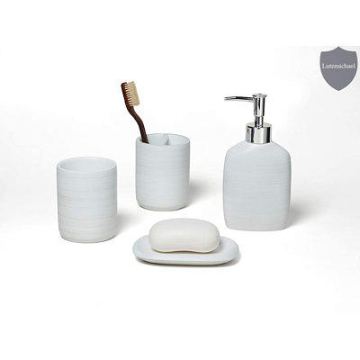 3pc Bathroom Accessory Set Black - Allure Home Creations